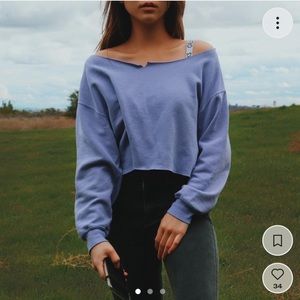 Purple Crop Top Sweater